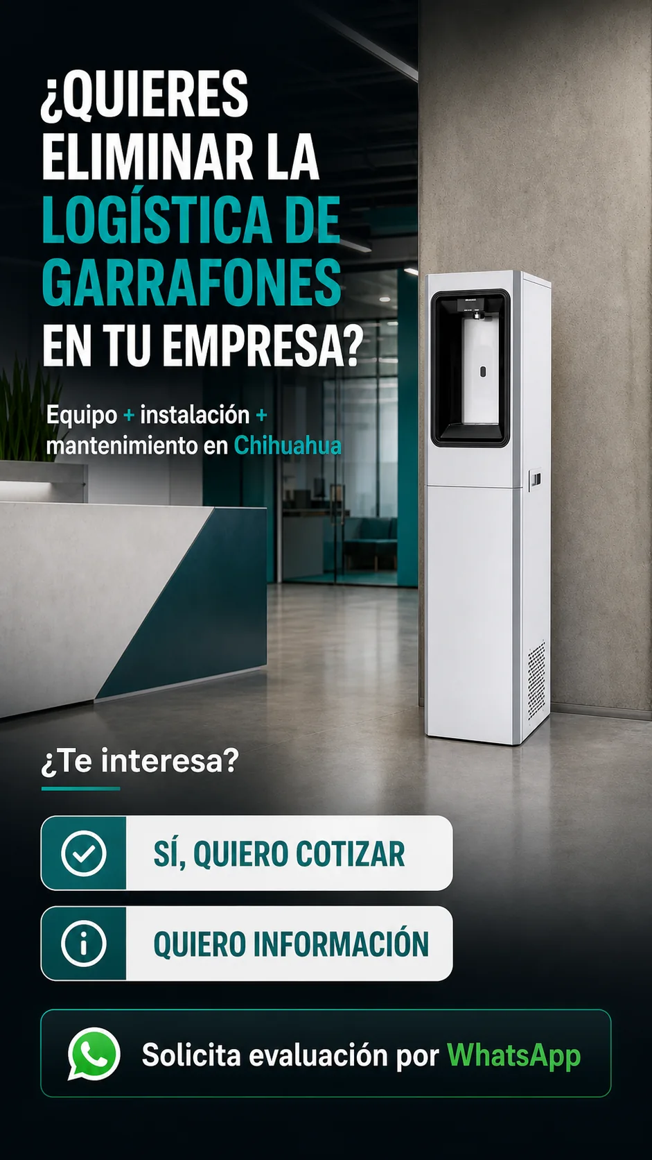 A52 para eliminar la logística de garrafones en empresas